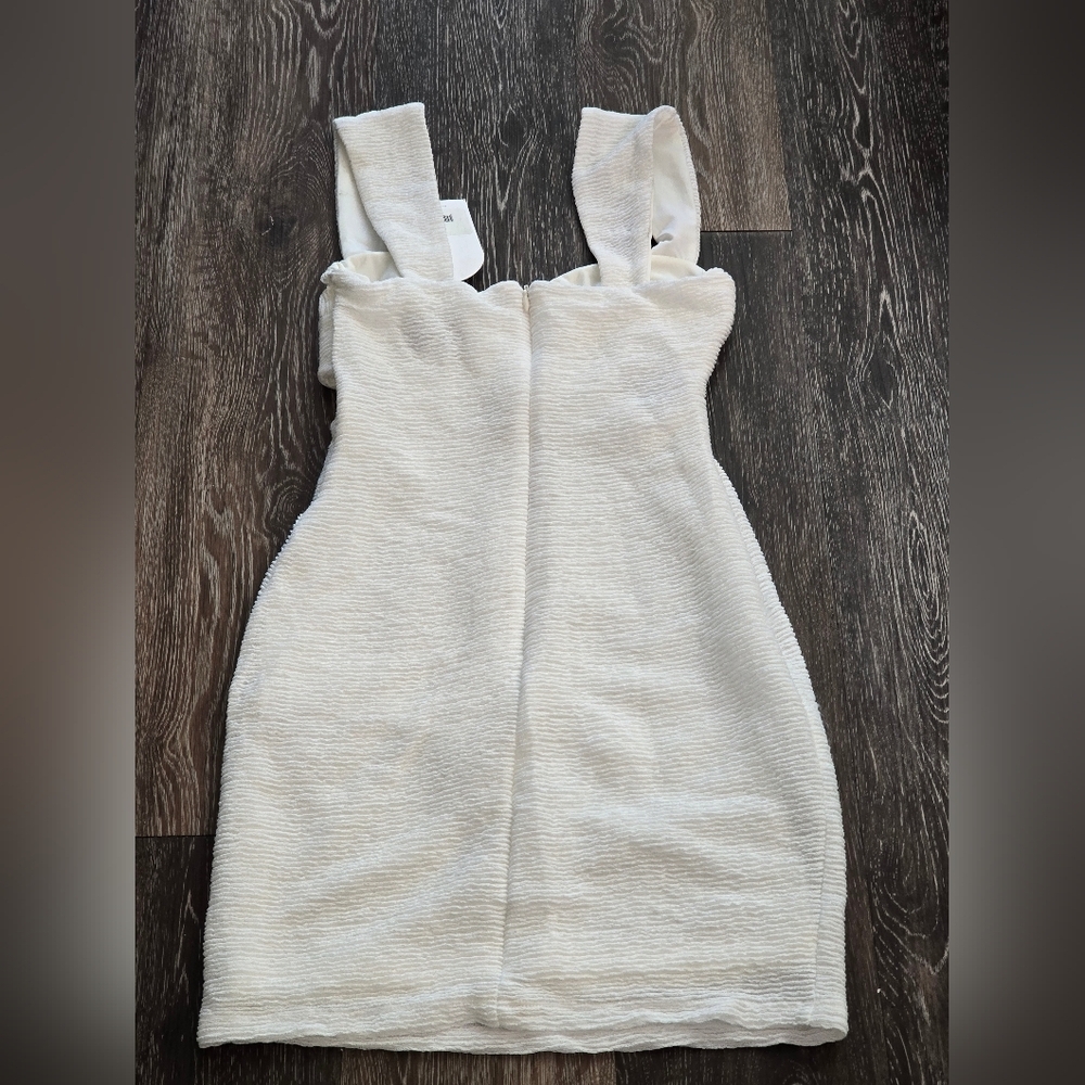 Rumer The Label Rae Mini Dress Size Small White Cutout Ribbed Stretchy - Picture 13 of 16